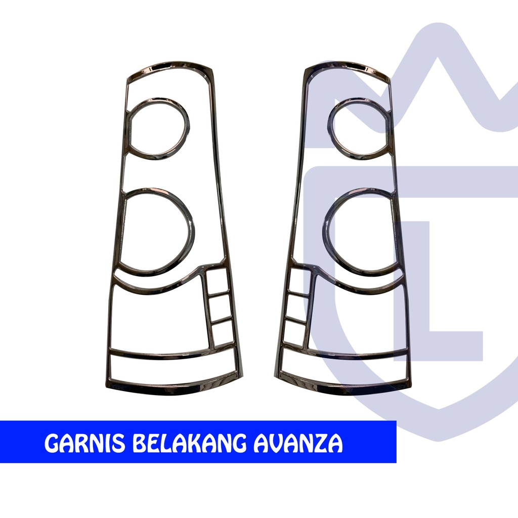 GARNIS LAMPU BELAKANG AVANZA XENIA 2007-2010 CRHOME SET KANAN KIRI