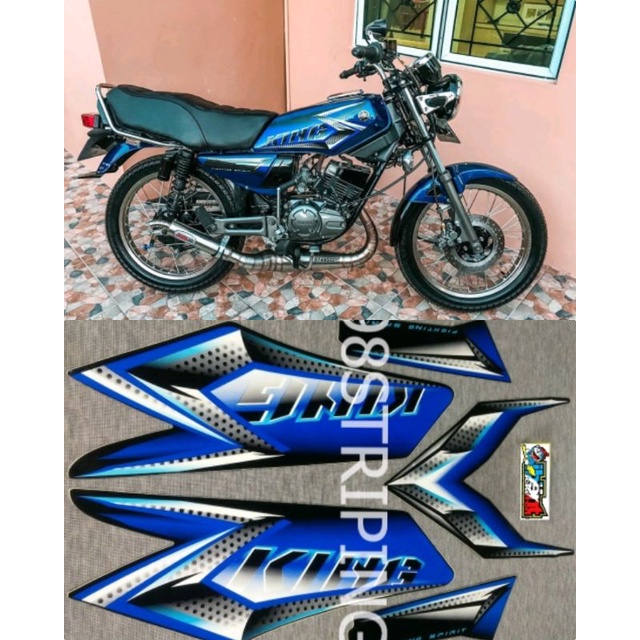 STRIPING RX KING BIRU TAHUN 2008 STIKER LIS STANDAR ORI YAMAHA