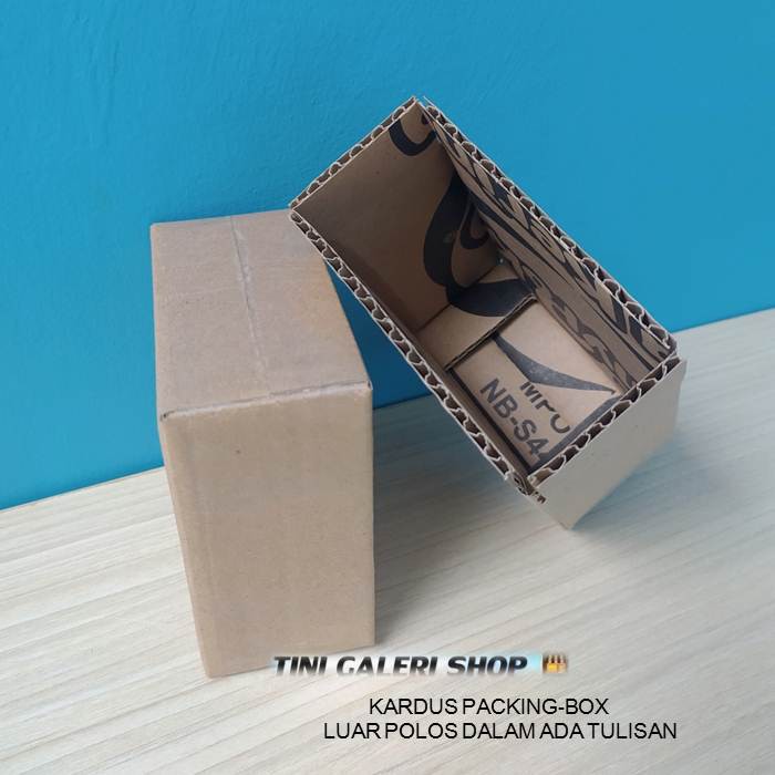 Kardus Packing Uk.10x5x10 cm Luar Polos Dalam Ada Tulisan-1