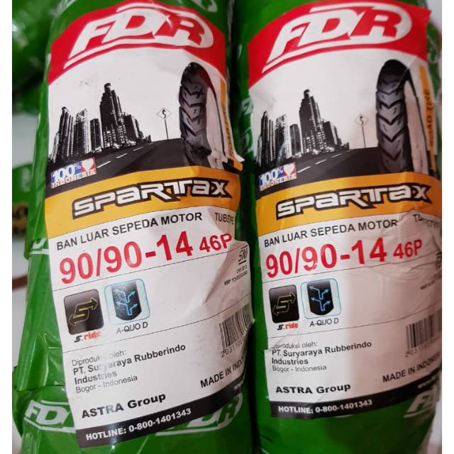 Ban Luar Belakang FDR Spartax Tube Type TT 90 / 90 ring 14