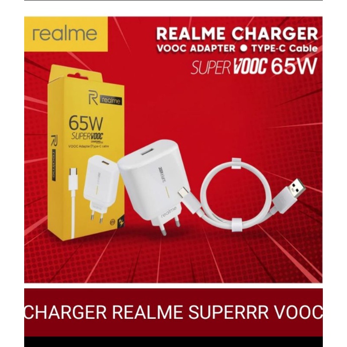 Charger realme 65w super vooc cas hp charger realme orinal