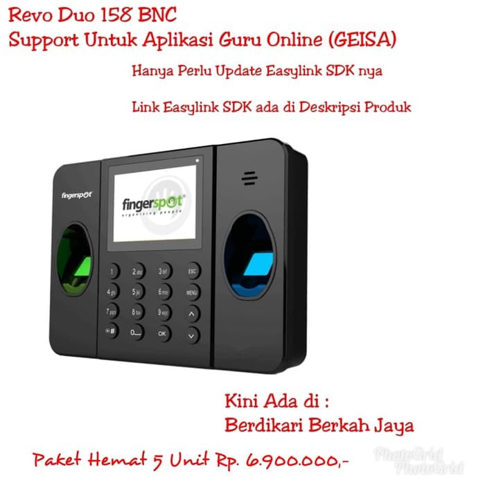 promo kualitas Mesin Absensi Sidik Jari Fingerspot Revo Duo 158 BNC murah keren terbatas