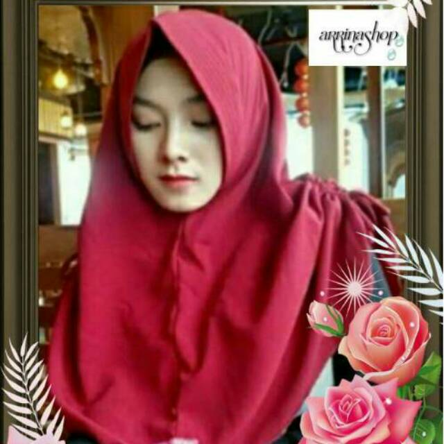  Jilbab  Instan  Bergo Chic Safa Pet Antem Anti Tembem Bahan 