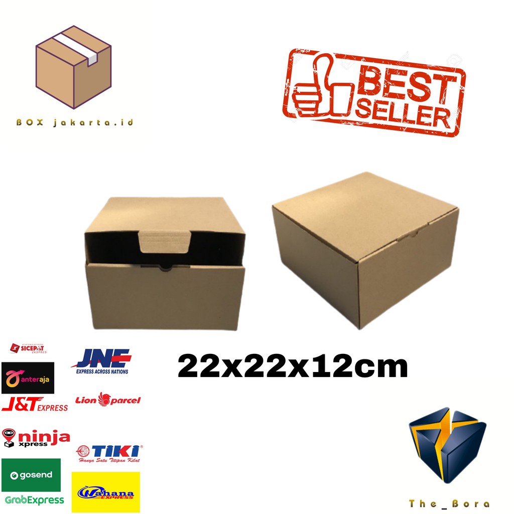 

KARDUS KARTON BOX DIE CUT karton uk. 22x22x12 cm....Die Cut kardus box untuk Aksesoris dll