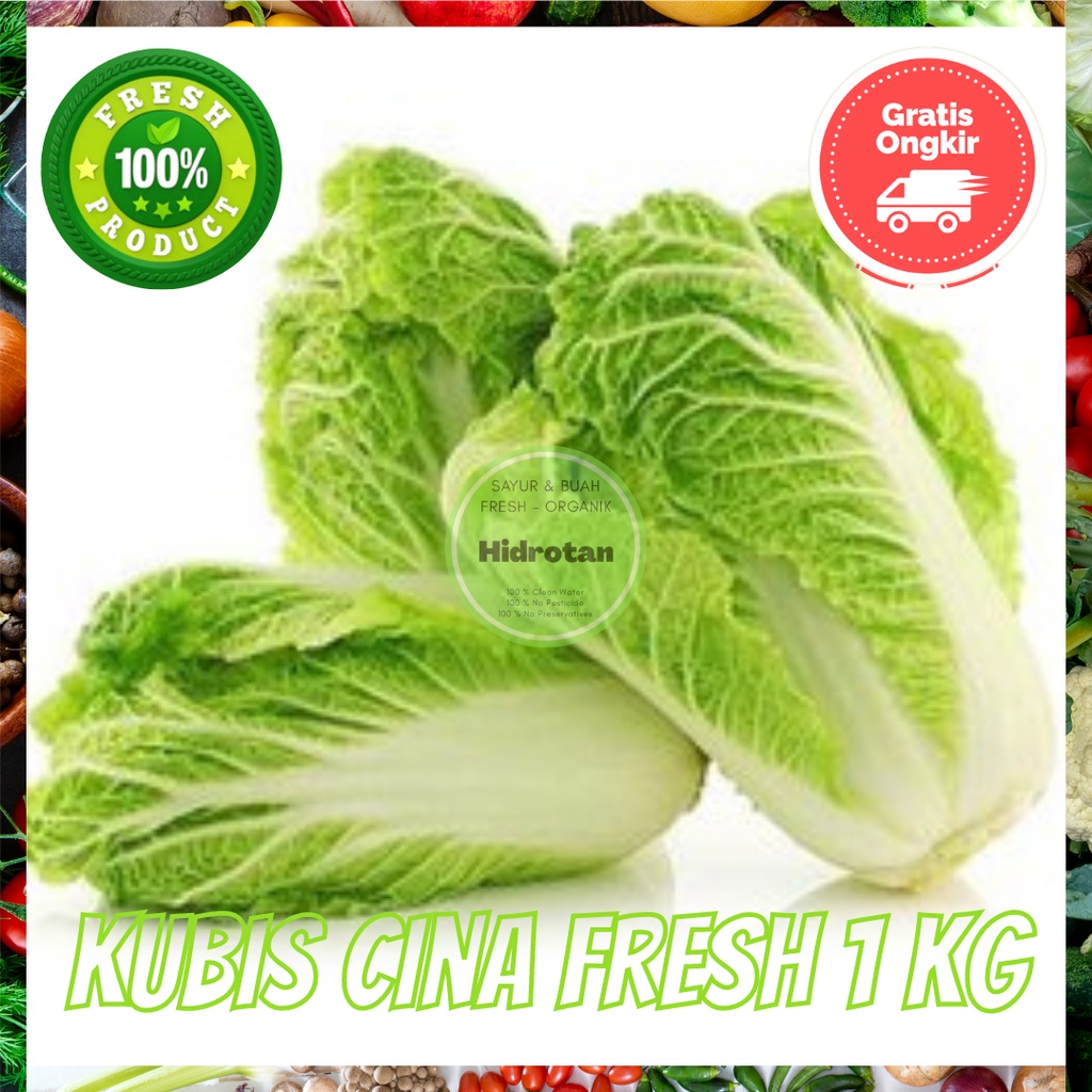 

Sawi Putih / Kubis Cina 1 kg - Sayuran Murah | Paket Makanan Segar | Sayur Combo Fresh - Promo Free Emas