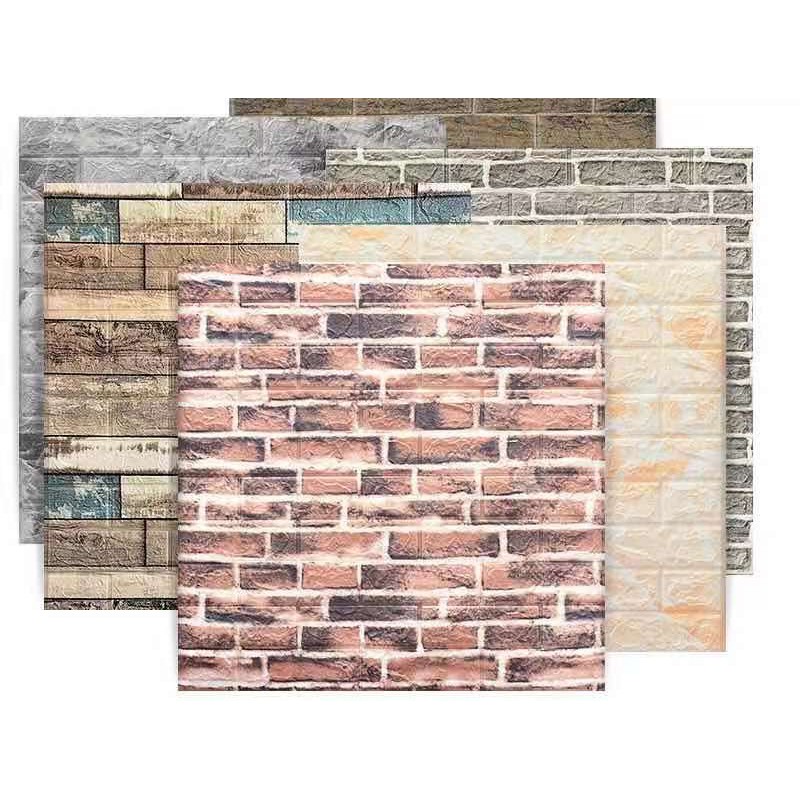 HK- Wallfoam 3D / wallpaper dinding 3D motif bata ukuran 70cmx77cm