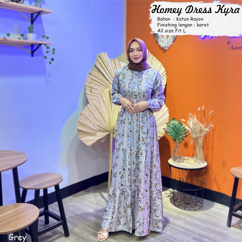 HOMEY DRESS HANA - GAMIS DEWASA BAHAN KATUN RAYON