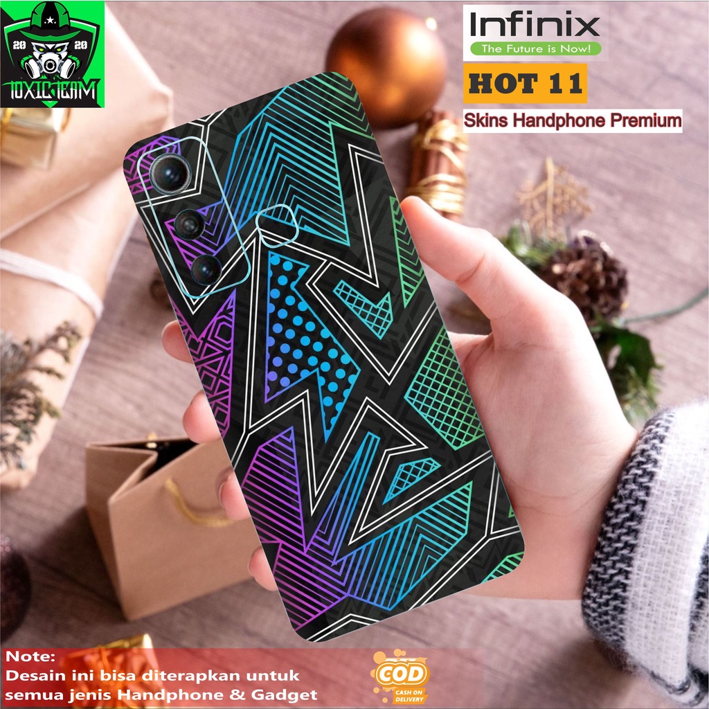 GARSKIN SKINS HP INFINIX HOT 11 BLACK ABSTRACKE