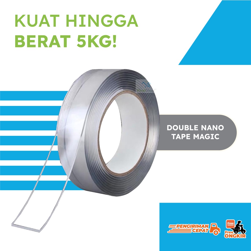 

Double Nano Tape Magic Double Tape Solatip Bening Transparant