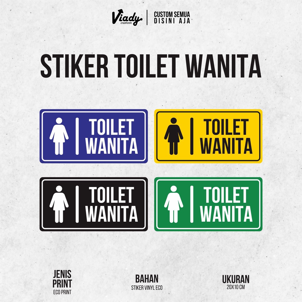 Jual Stiker Toilet Stiker Toilet Wanita 20x10cm Shopee Indonesia 4773