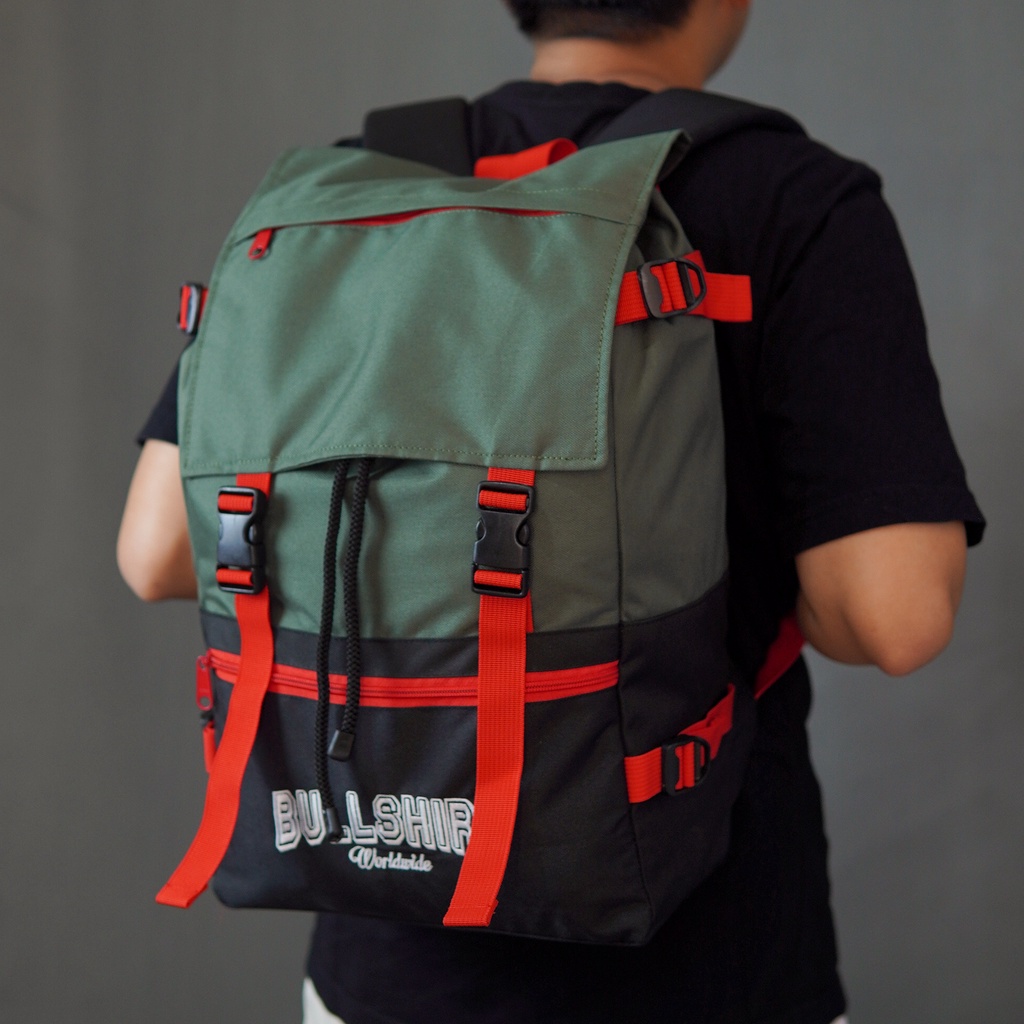 Bullshirt Backpack - Tas Gendong Ransel Sekolah Kerja Pria Distro Original - Tas Punggung Cordurra A