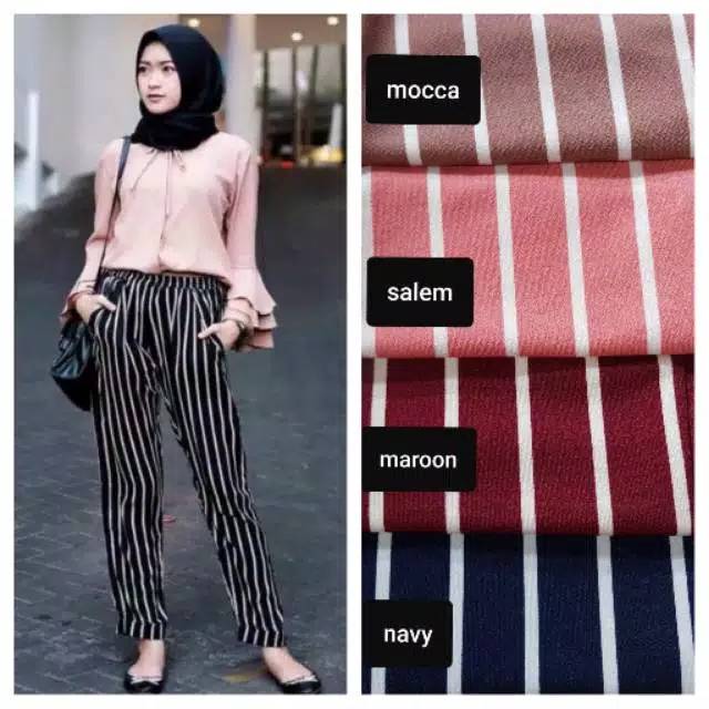 Celana stripe zara pant / celana zara salur