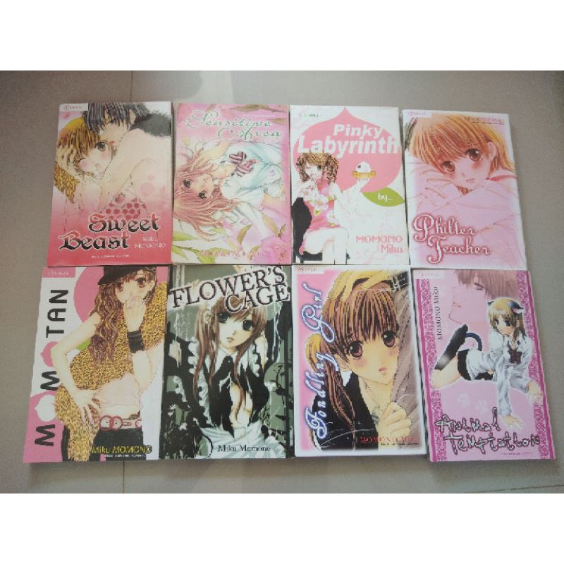 Preloved Komik Manga 3L Momono Miku Pinky Labyrinth, Flowers Cage, Sweet Beast, Momotan, dll murah