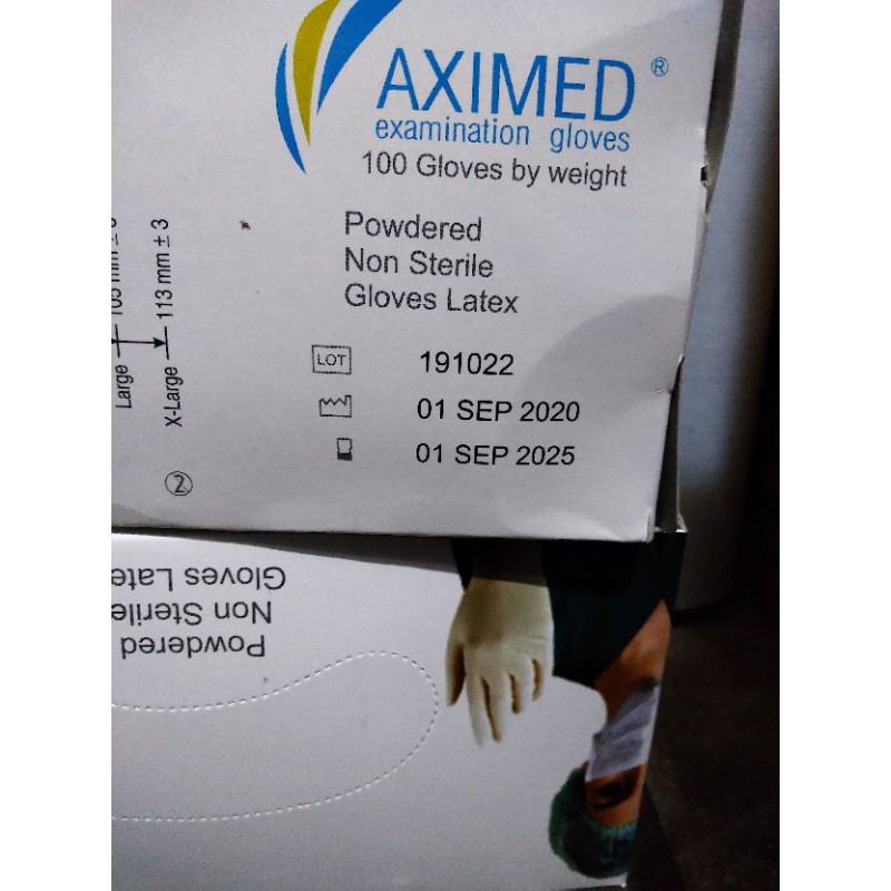 sarung tangan latex aximed isi 100pcs