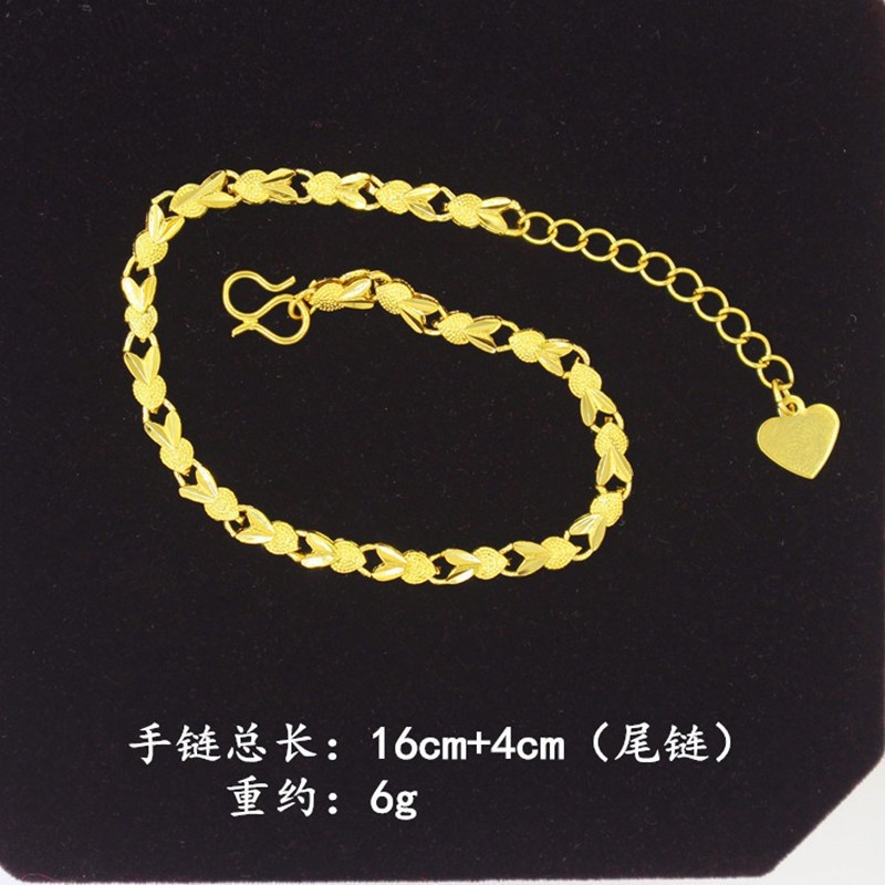 Perhiasan Gelang Lapis Emas 24K Fashion Wanita Korea