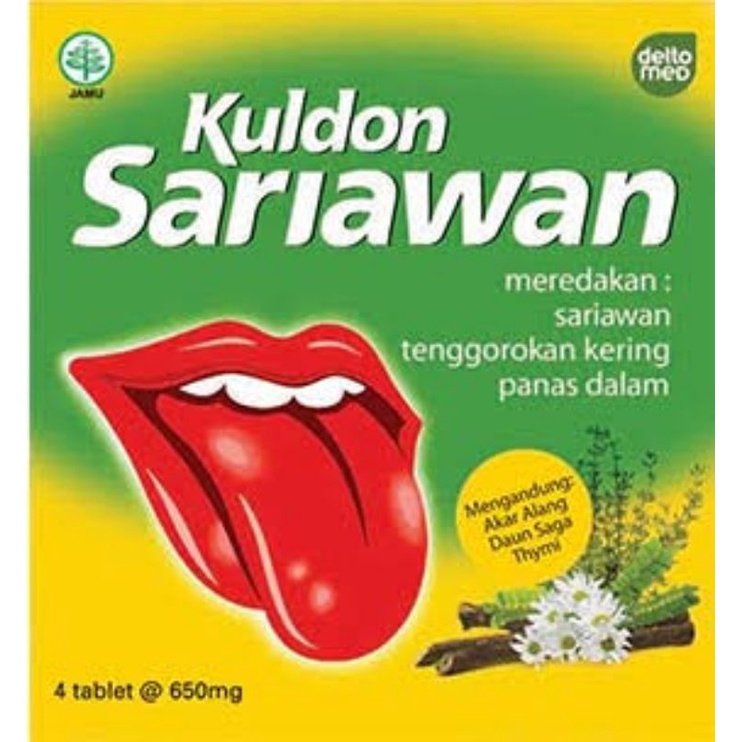 Kuldon Sariawan ( 10 strip @ 4 tablet ) || Kuldon obat sariawan dan panas dalam