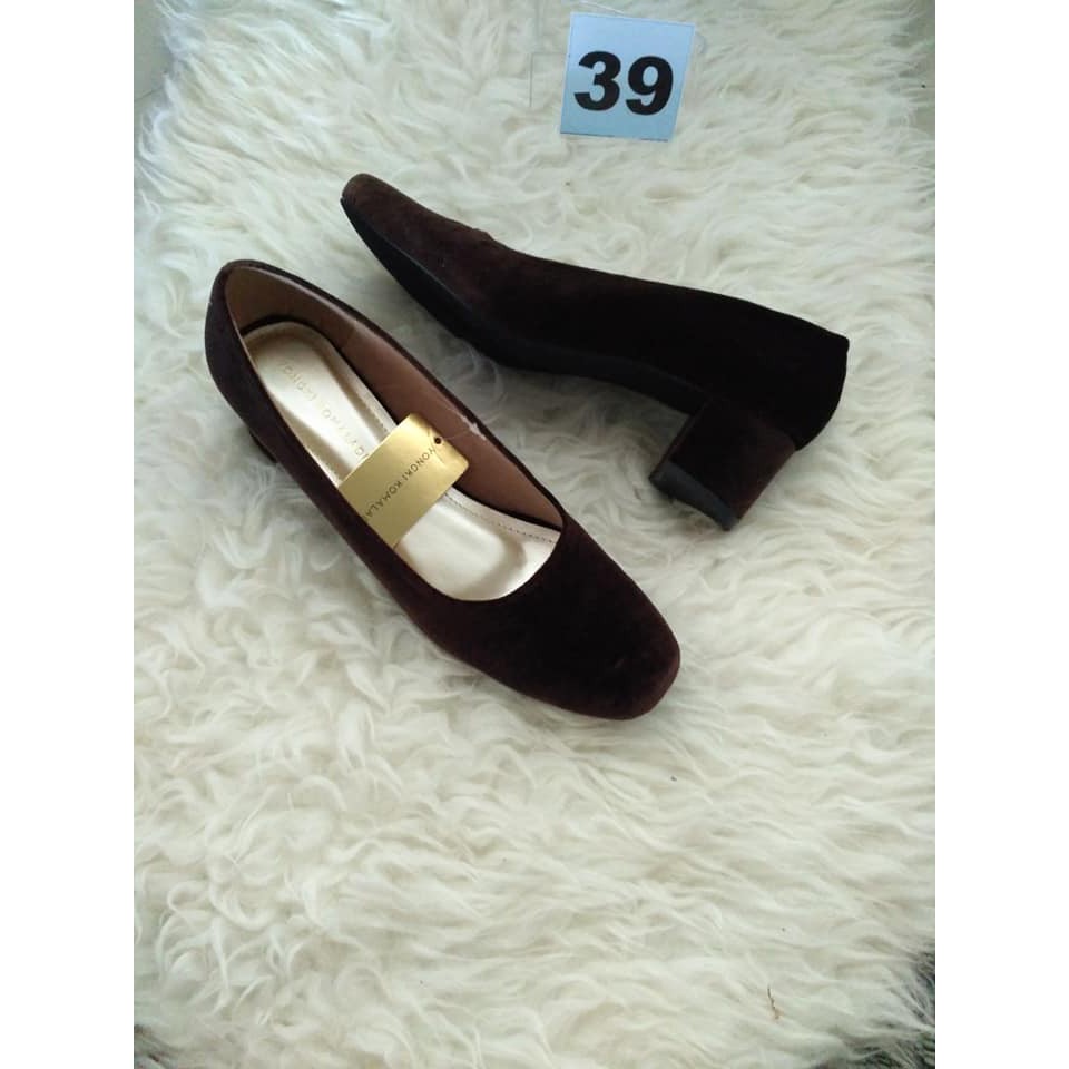 heels kerja suide 39 coklat yongki komaladi