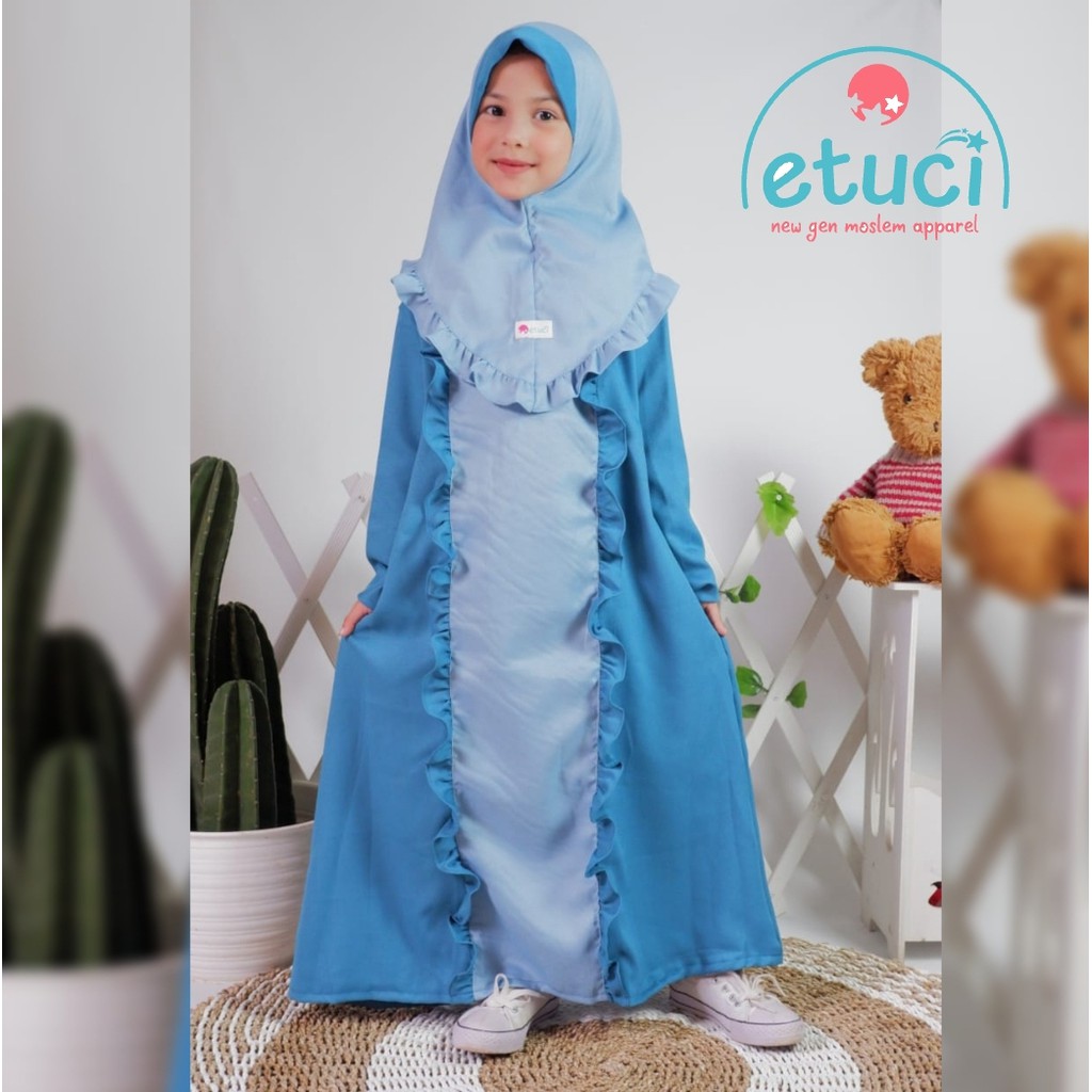 Gamis Anak Set Jilbab Polos 3 4 Tahun Gamis Kamila Kasibahshop