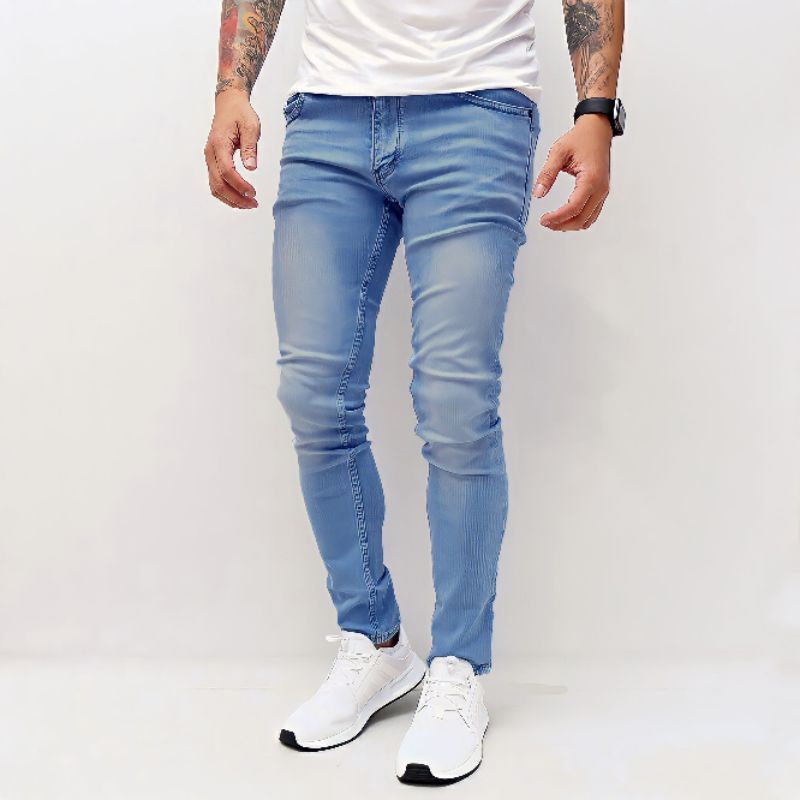 Celana Jeans Pria Denim Distro Standar Panjang Levis Pensil Slimfit Regular Jumbo Original Jins Slim