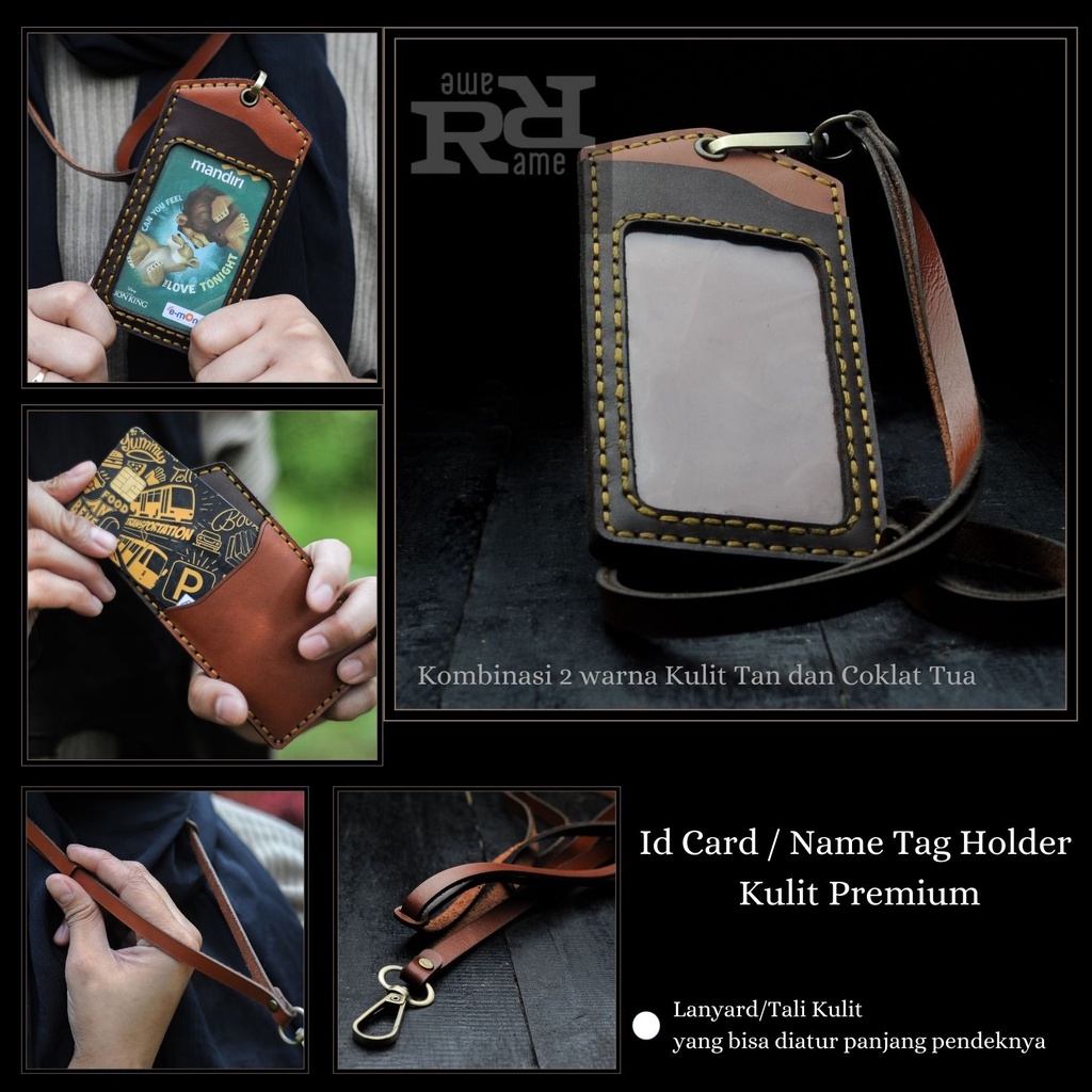

Name Tag Holder Id Card Kulit