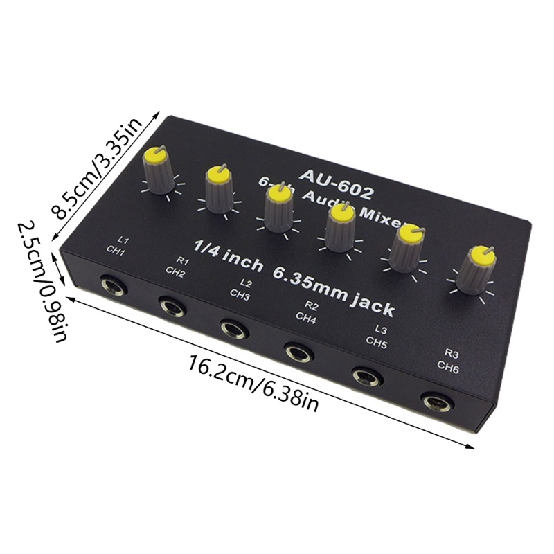 Zzz Kabel Mixer 6 Channel Dengan adapter Untuk Sub-Mixing / 6 Stereo Channel Mini Mixer