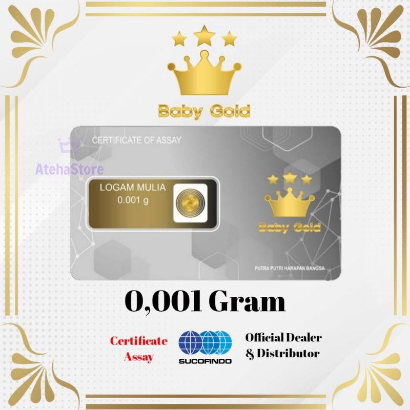 Baby Gold Emas 0,001gram asli