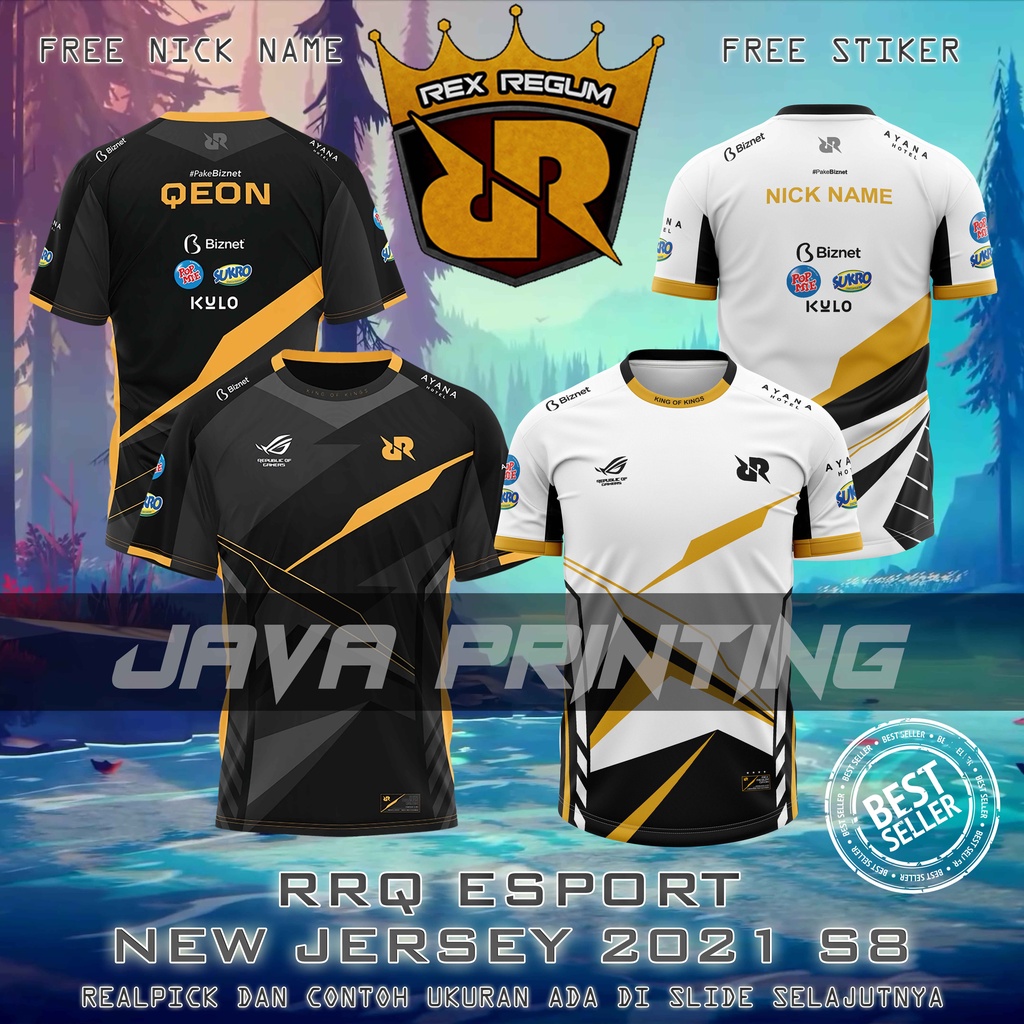JERSEY KAOS BAJU ATASAN RRQ TERBARU 2021 MPL S8 FREE NICK NAME FULL PRINTING