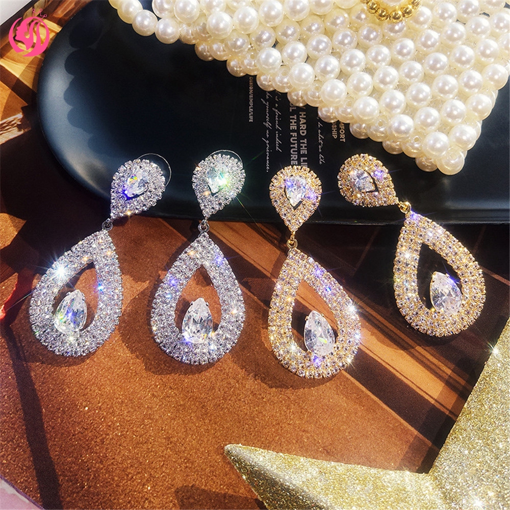 Bayar Di Tempat Anting-Anting Super Dropling Diamond Super berbentuk anting-anting wanita