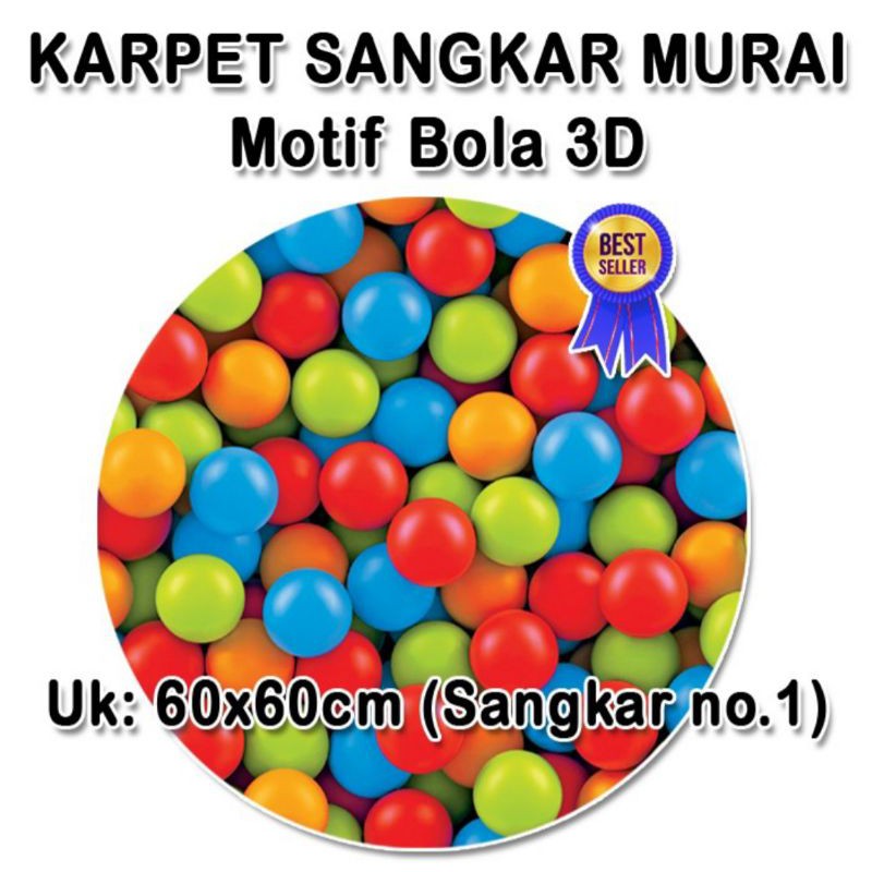 Karpet kandang murai no.1 motif bola - alas kandang murai