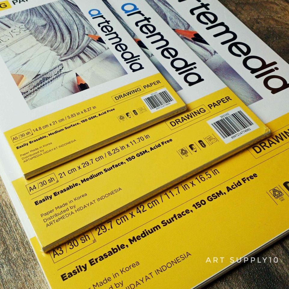 

(PRODUK YKFBA) Artemedia Sketchbook Spiral A5 A4 A3 Wire Bound 150g 30s