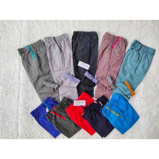  Celana  panjang stik  balik  1 4 tahun baju fashion 