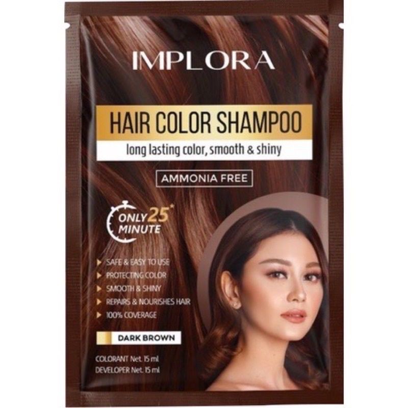 Implora Hair Color Shampoo/ Pewarna Rambut