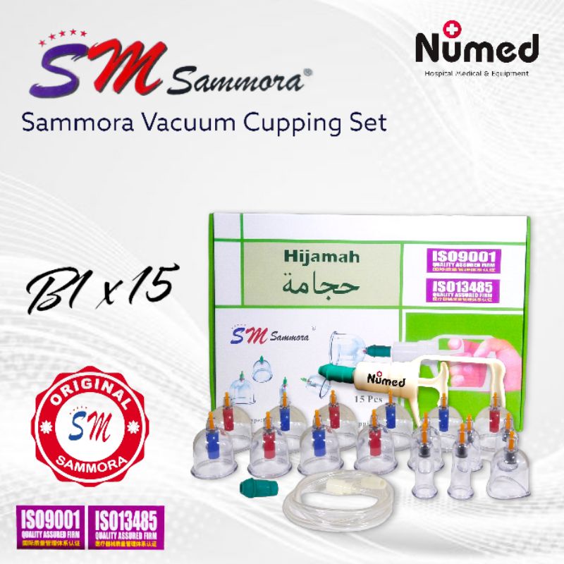 Sammora Alat Terapi Bekam Original isi 15 Kop / Therapy Cupping Set Sammora 15 Cup