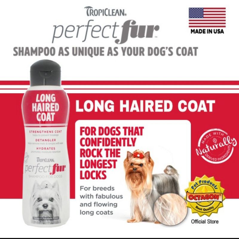 Tropiclean Perfect Fur Shampoo - Long Haired Coat Shampoo 473ml