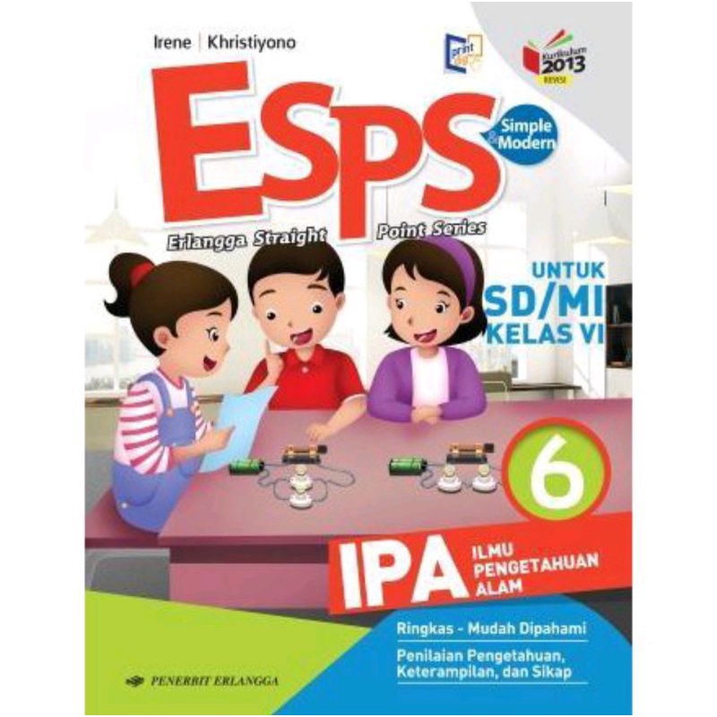 Erlangga - ESPS IPA Untuk Kelas 1,2,3,4,5,6 SD/MI Kurikulum 2013 Revisi-Kelas 6