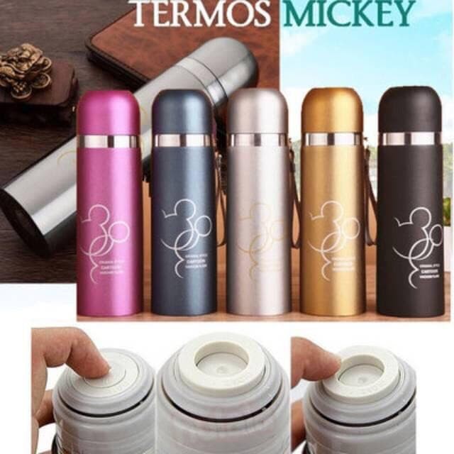 Termos Air Panas Karakter Micky Ukuran 500Ml Bahan Stainless