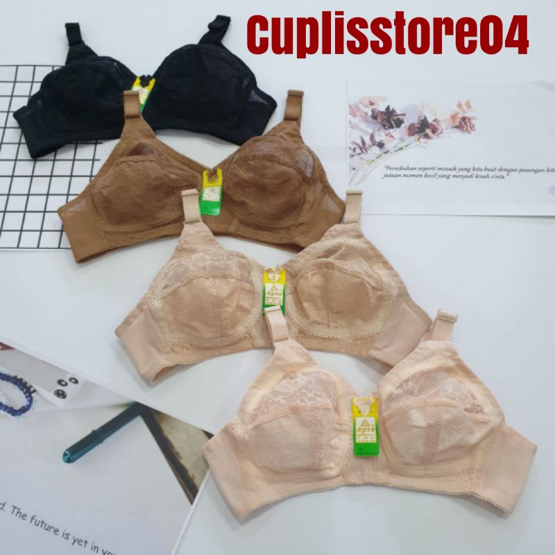 BH BRUKAT SISTER MERK AGREE 099 //BRA AGREE MIRIP SISTER TRANSPARAN TANPA KAWAT DAN BUSA
