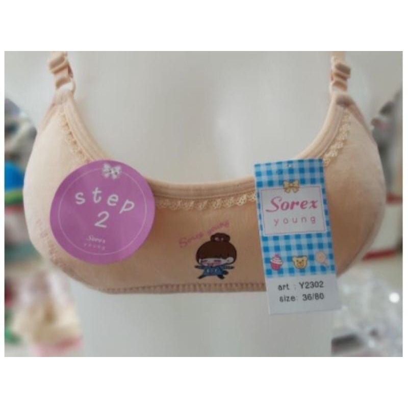 SOREX Young Step 2 Bra Remaja Y 2302 Bra Busa Tipis Tanpa Kawat Original