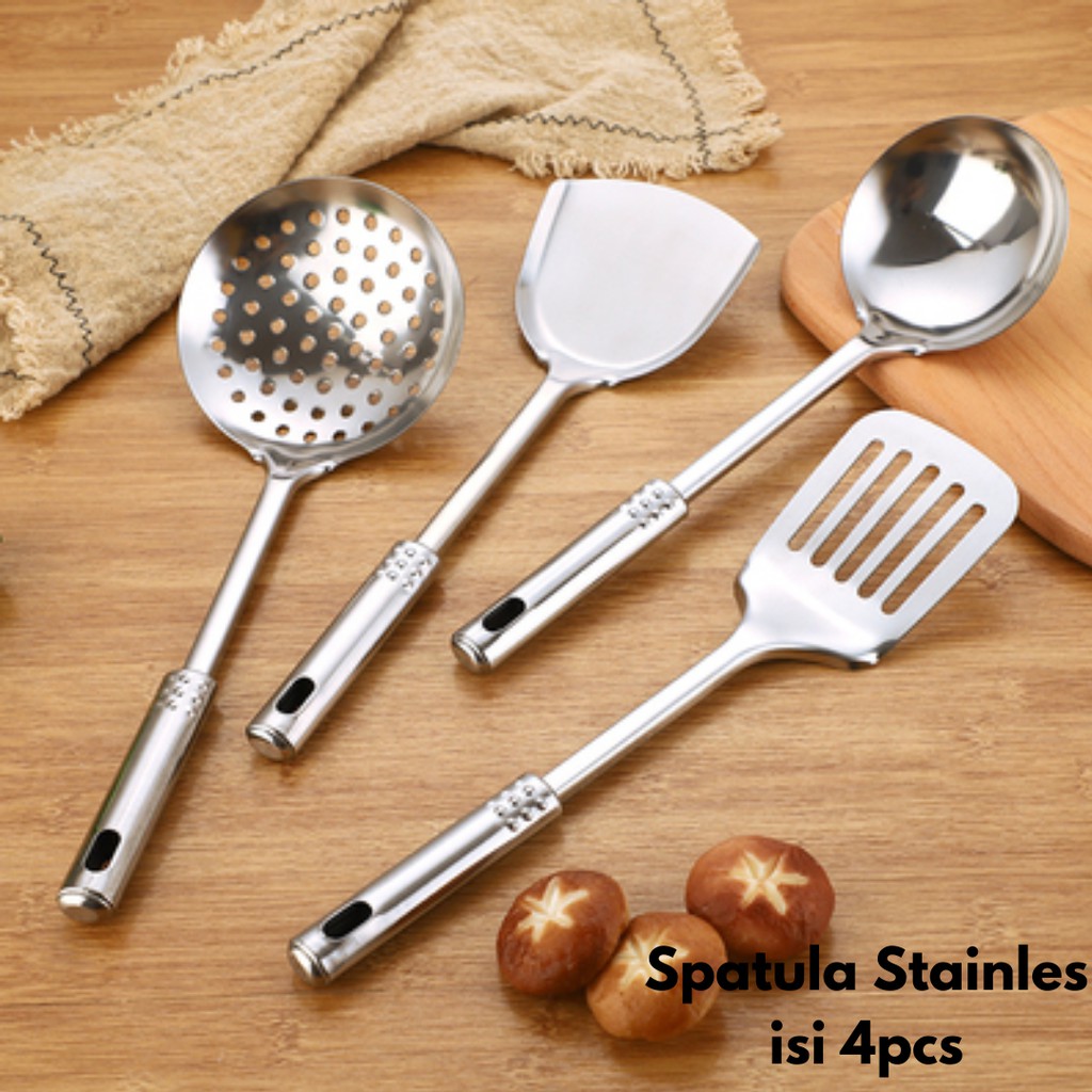 Jual Spatula Stainless Steel isi 4pcs Shopee Indonesia