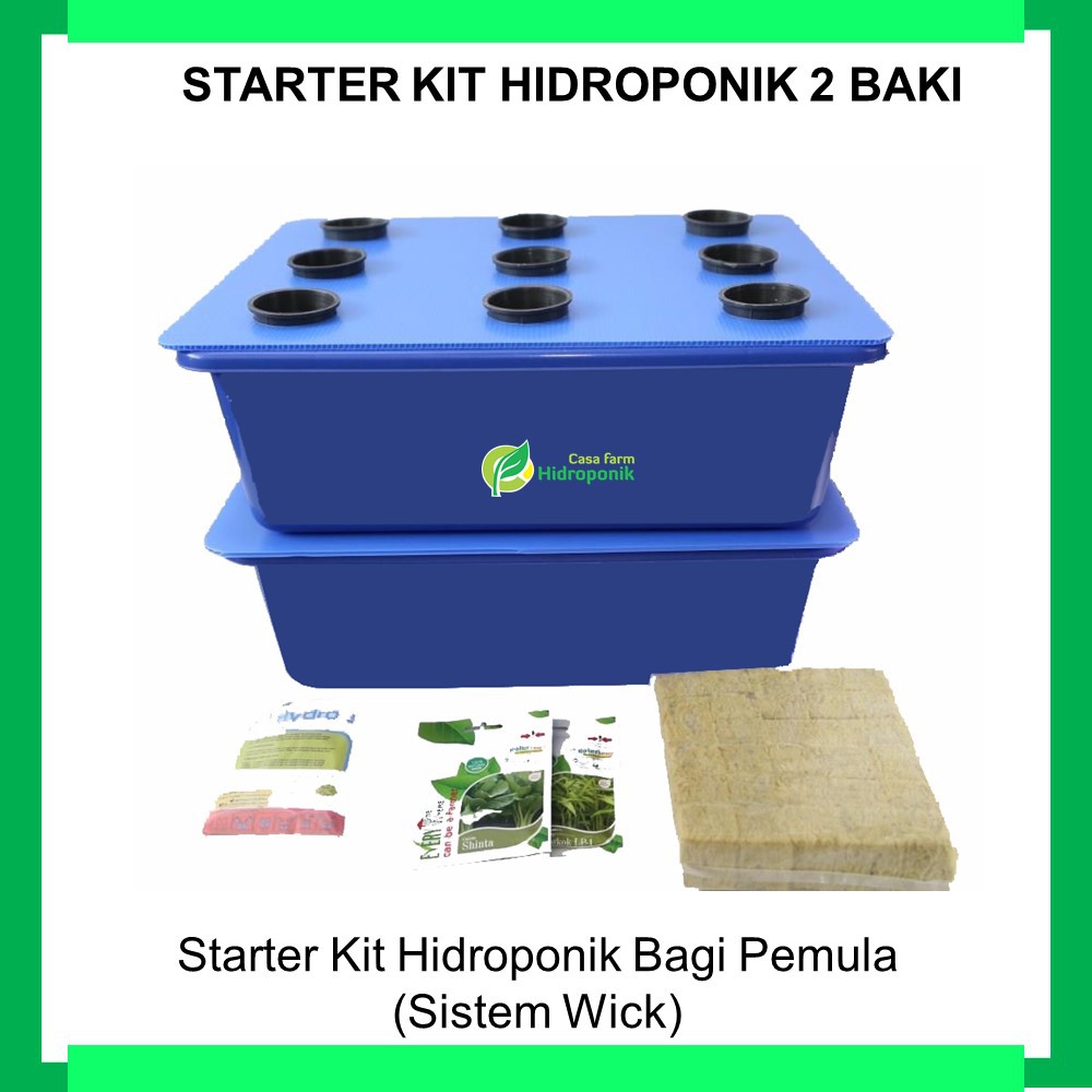 PAKET iPEMULAi STARTERKIT iHIDROPONIKi iSEDERHANAi SISTEM WICK 