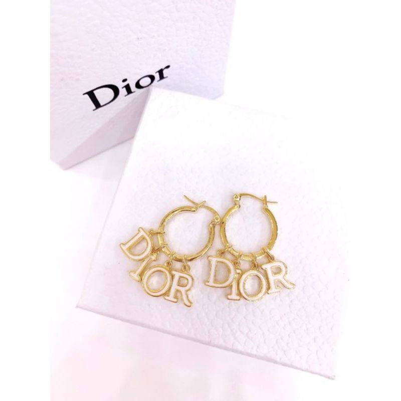 Anting Silver925 Perak Motif D1or Platgold Anti Karat anti alergi anting D1or premium berlian halus kilap N-206