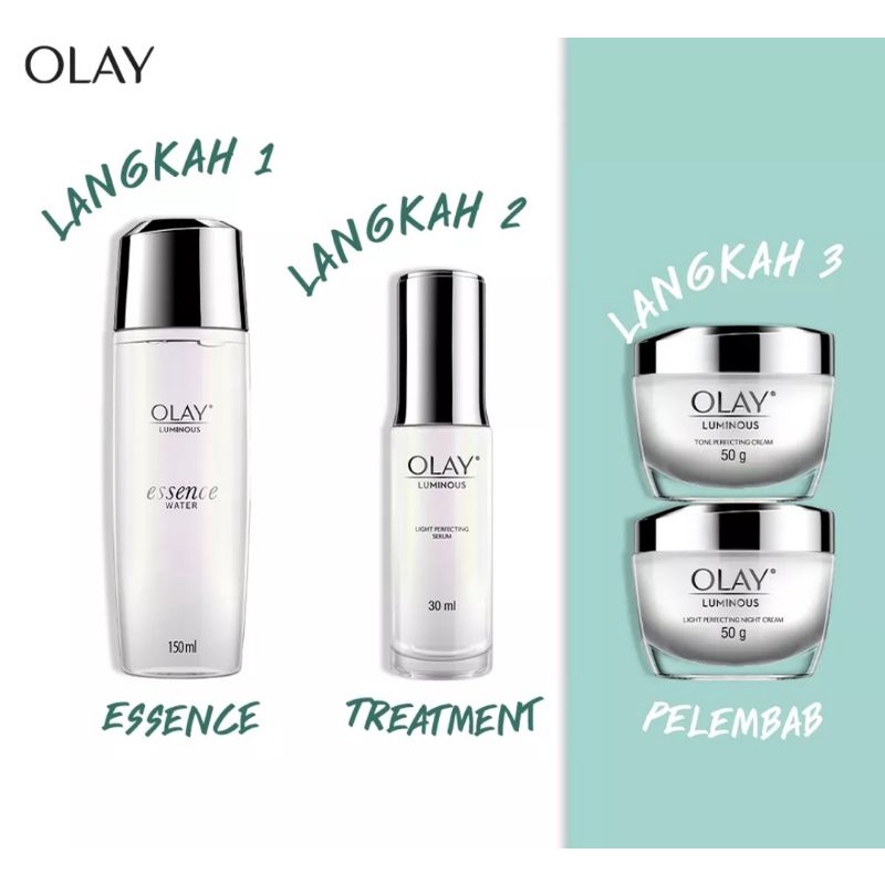 OliveShop ❤ Olay Luminous Light Perfecting Radiance Essence Serum Day Night Cream