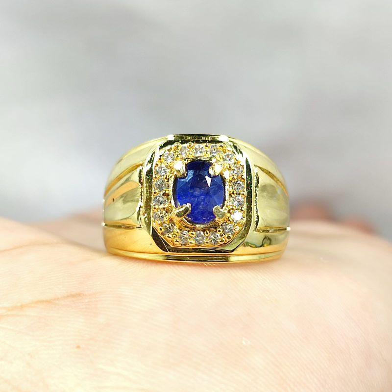 BATU BLUE SAFIR CAYLON (SRILANGKA) ASLI NATURAL