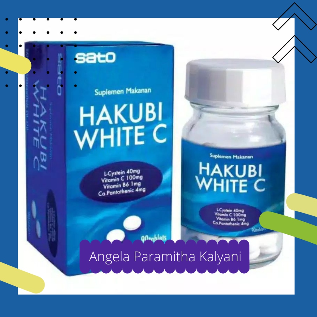 [BPOM] Original Sato Hakubi White C Tablet Suplemen Pemutih Kulit- Isi 90 Tablet