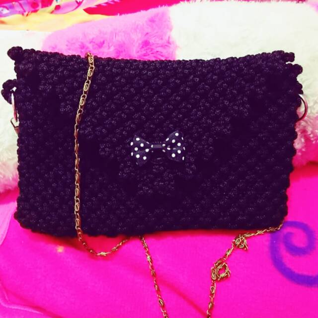 Tas macrame tali kur