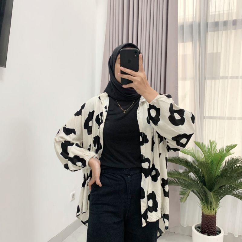 grosir_solo || KEMEJA RAYON OVERSIZE MOTIF WANITA LD 130 / KEMEJA JUMBO POLOS BIG SIZE / KEMEJA STRIPE SALURIA GARIN ANYA BRONE YOSA CILO AYA