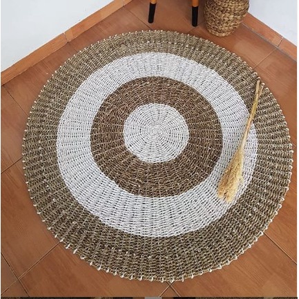 RUG ANYAMAN SEAGRASS 100-120CM / KARPET ANYAMAN / KARPET BULAT / FLOOR MAT KOTAK / FLOORMAT OVAL