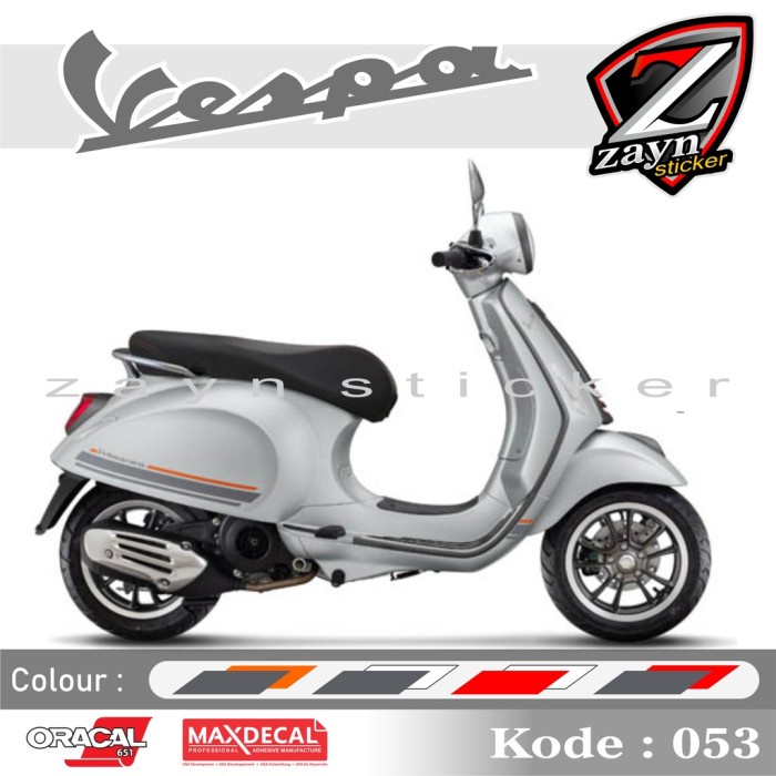 List Sticker Cutting Striping Stiker Vespa Primavera S Limited Edition