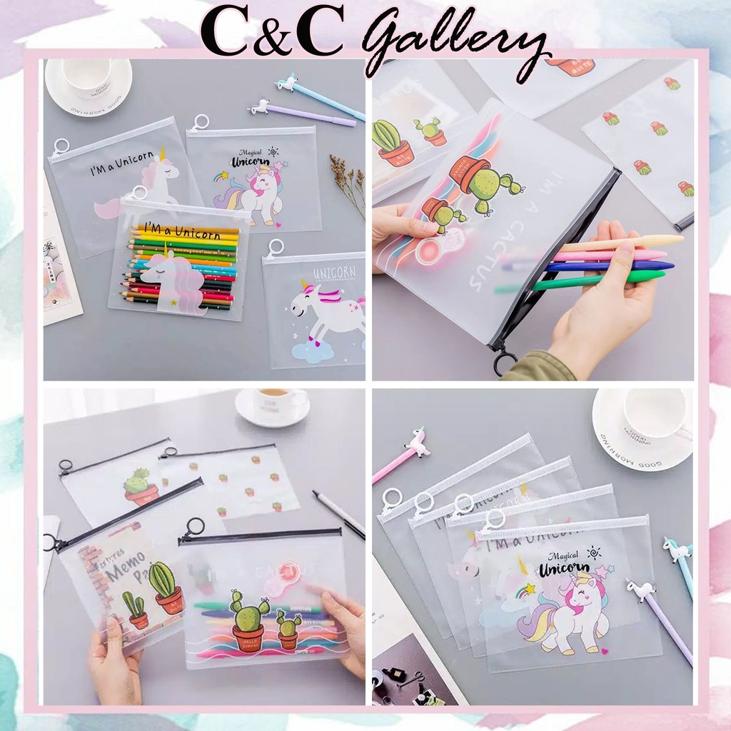

TEMPAT PENSIL UNICORN KAKTUS / FOLDER A5 UNICORN KATUS/ POUCH KOSMETIK UNICORN KAKTUS