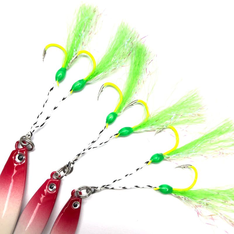 Jigpara Glow Blue + Assist Double Hook Neon #11